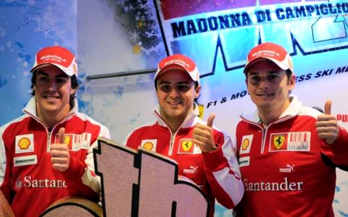 Alonso, Massa şi Fisichella, cei trei piloţi Ferrari (foto: AFP)