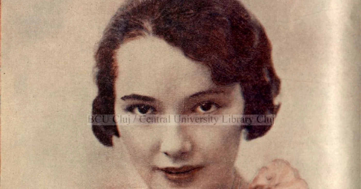 Marioara Cazaban, prima Miss Moldova din istorie, fotografiată la 20 de ani de către reporterii publicaţiei Realitatea ilustrată FOTO BCU Cluj / Central University Library Cluj
