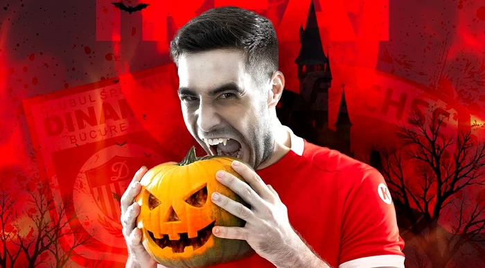 Dinamo i-a speriat pe nemții, de Halloween. Foto Facebook