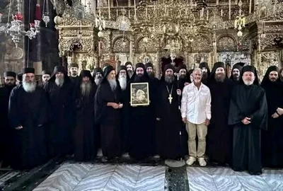 mel gibson muntele athos 1, foto Facebook jpg