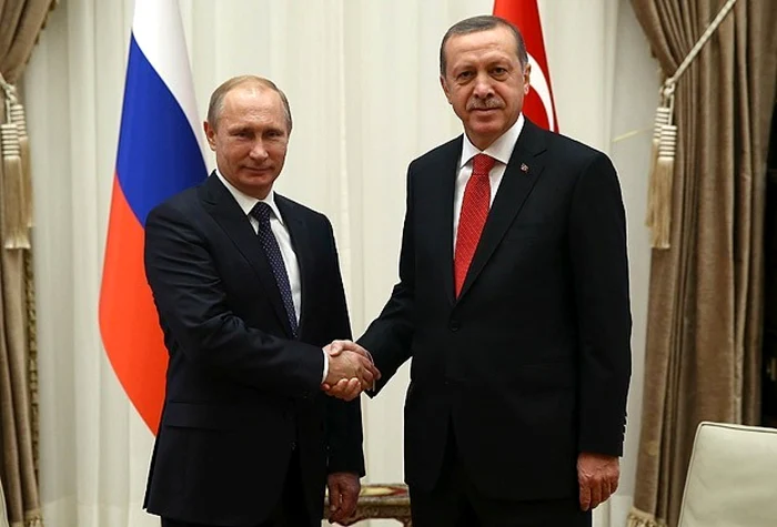 Preşedintele rus Vladimir Putin şi omologul său turc, Recept Erdogan