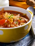 47441719   soup with vegetables and sour cream on the plate  selective focus  jpeg