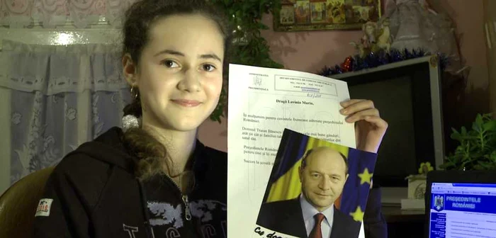 Lavinia îi scrie preşedintelui din clasa a V a