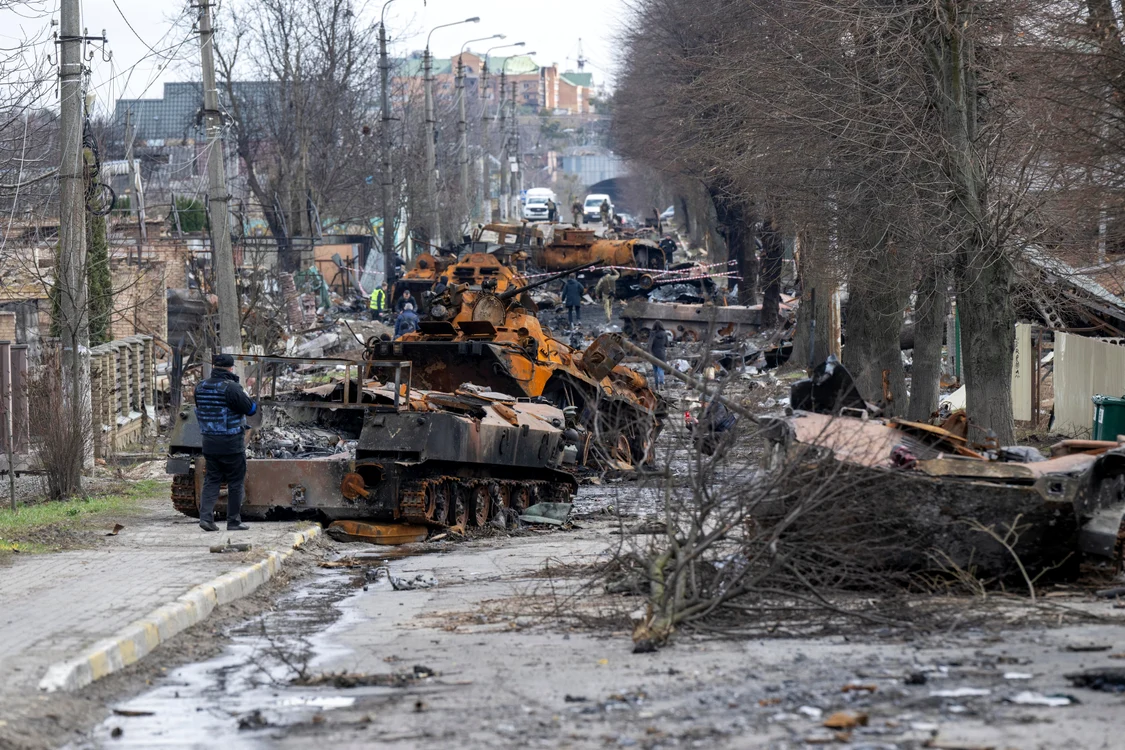 Tancuri rusești distruse în Ucraina FOTO: Profimedia