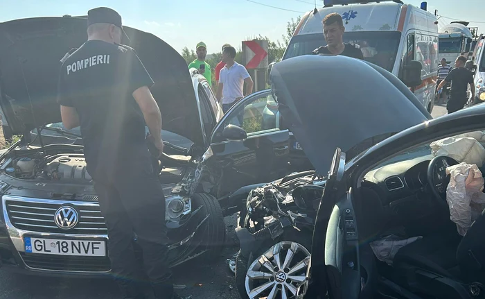 Accident cu opt victime în județul Galați FOTO: ISU