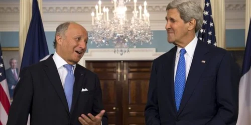 Laurent Fabius si John Kerry FOTO AP