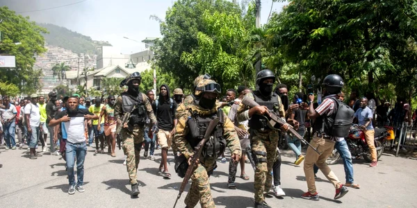 Poliţia din Haiti după asasinarea preşedintelui haitian Jovenel Moïse Foto EPA-EFE