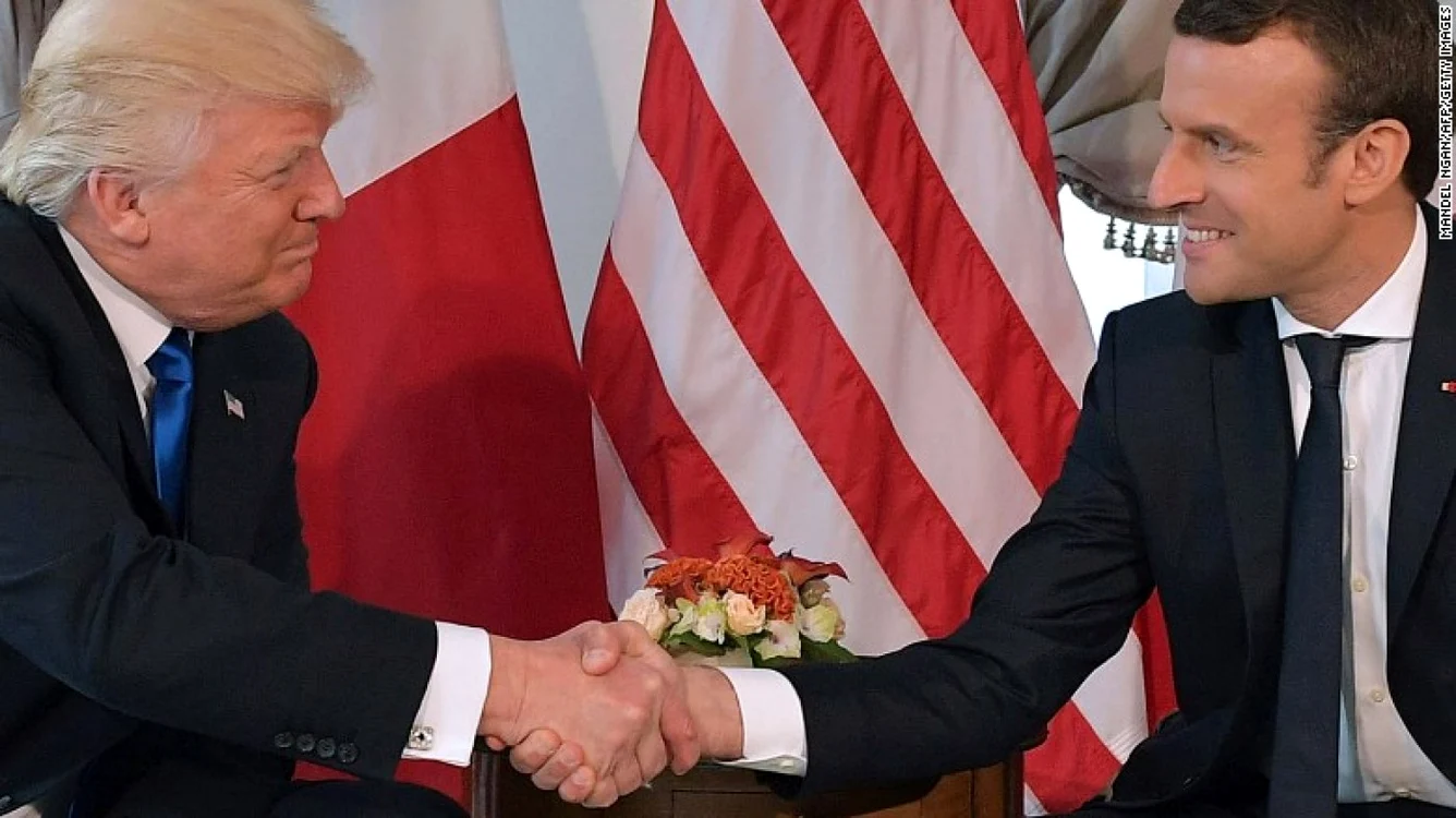 Donald Trump și Emmanuel Macron/FOTO: Getty Images