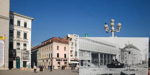 Timișoara ieri și azi. Colaj foto: Dani Amariei