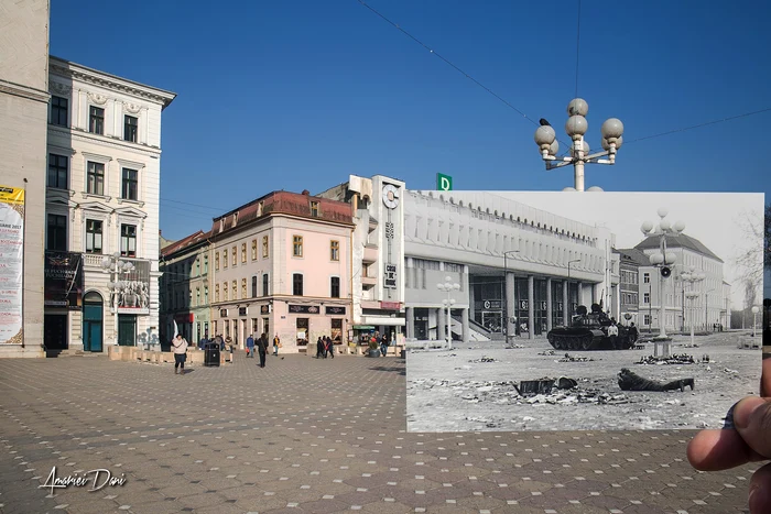 Timișoara ieri și azi. Colaj foto: Dani Amariei
