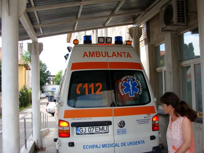 Victima a fost transportată la spital