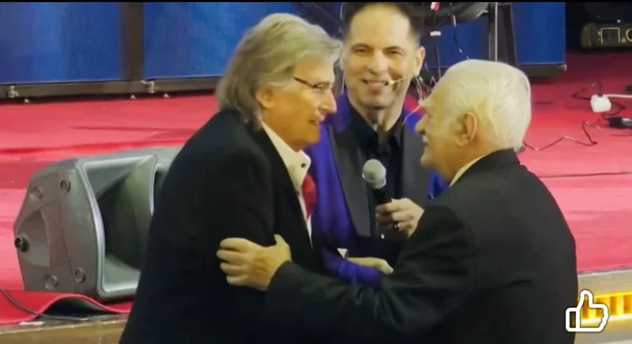 Florin Piersic și Ion Haiduc s-au reîntâlnit după 70 de ani / FOTO: Captură video Facebook