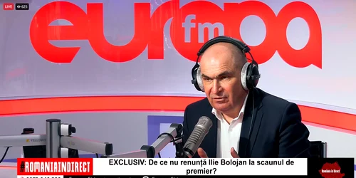 Premierul Ilie Bolojan, invitat la Europa FM FOTO captura video Europa FM