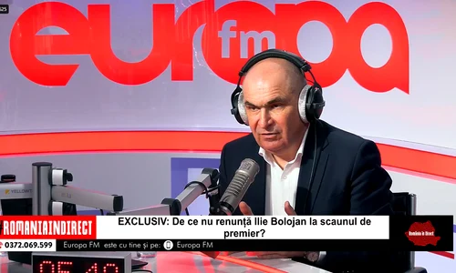 Premierul Ilie Bolojan, invitat la Europa FM FOTO captura video Europa FM
