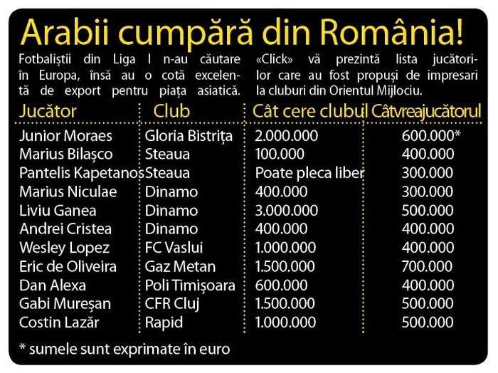 Arabii cumpără din România!