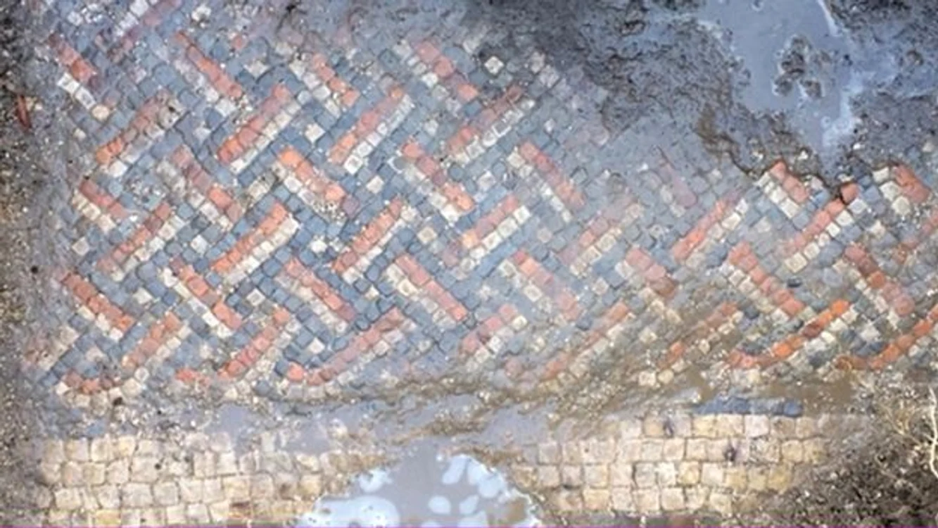 Când au săpat, au dat de un mozaic roman