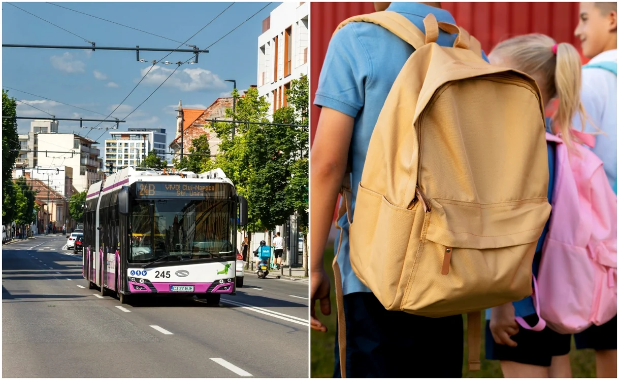 Transport public gratuit pentru elevii din Cluj.
