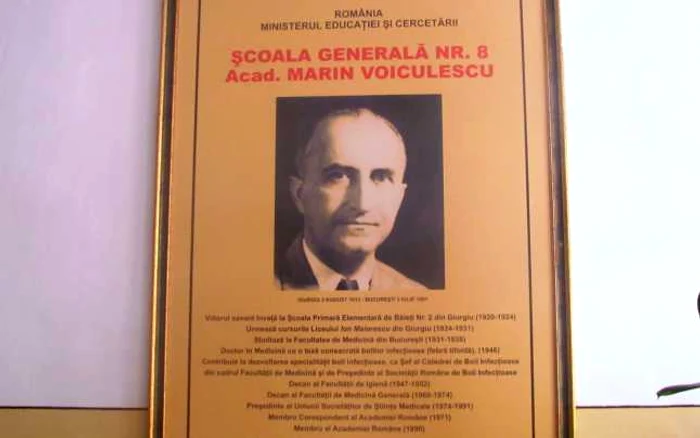 O şcoală din Giurgiu poartă numele academicianului Marin Voiculescu / FOTO Bogdan Vladu