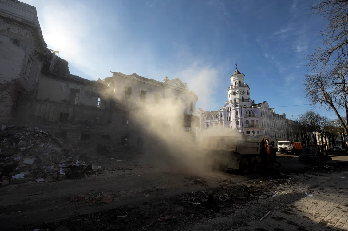 Orașul Sumî, după un atac cu rachete balistice FOTO EPA-EFE