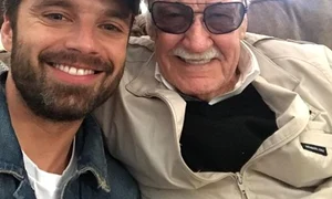 Sebastian Stan, alături de Stan Lee jpeg