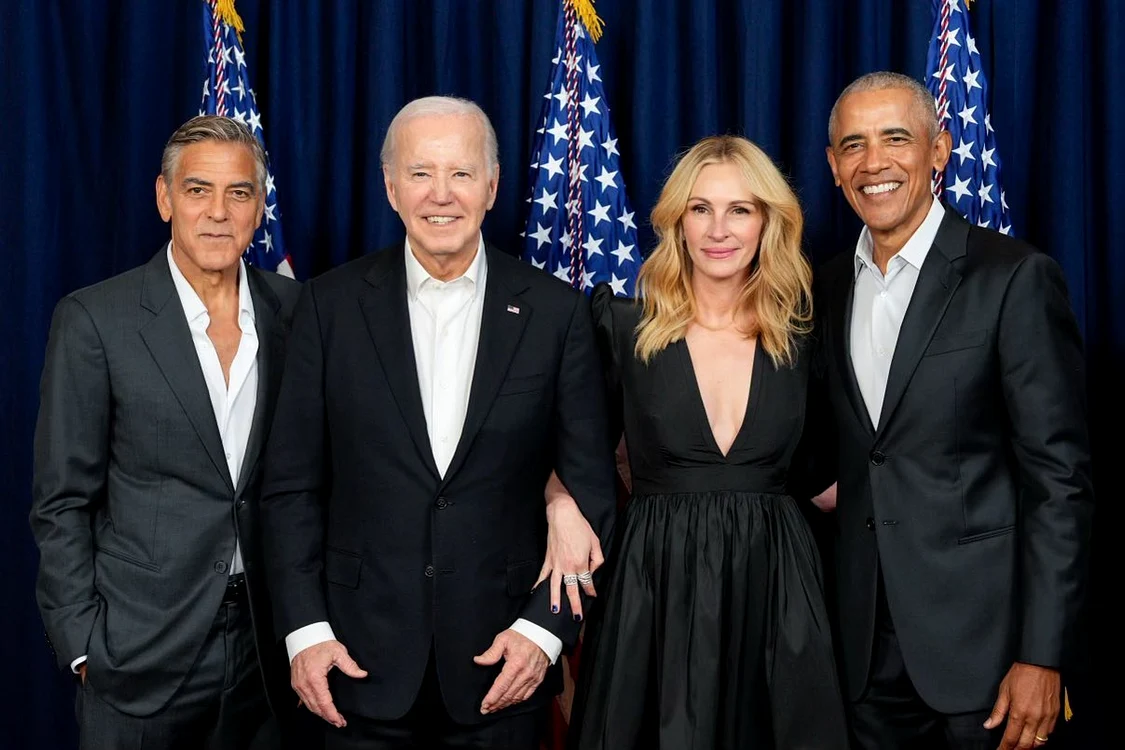 George Clooney, Joe Biden, Julia Roberts și Barak Obama. FOTO instagrama / juliaroberts