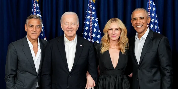 George Clooney, Joe Biden, Julia Roberts și Barak Obama. FOTO instagrama / juliaroberts