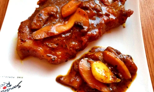 Cotlet de porc cu sos de bere 2 jpeg