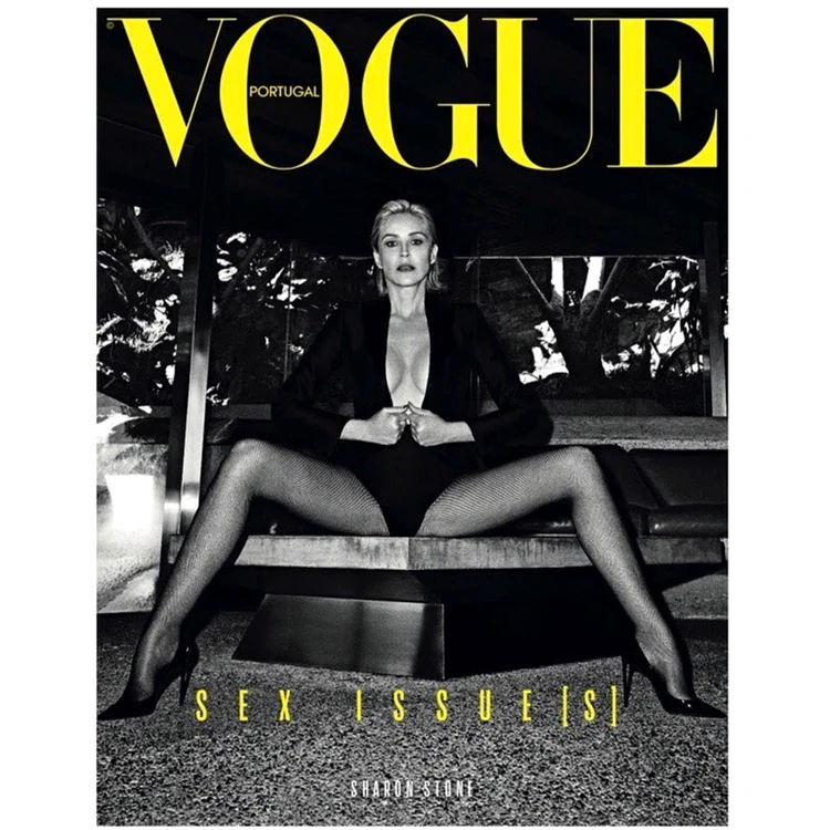 Sharon Stone pe coperta Vogue, la 61 de ani