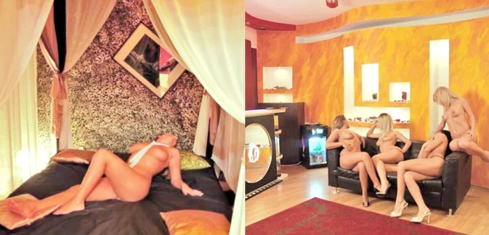 Clienţii erau primiţi de maseuze în bikini, care se mângâiau lasciv