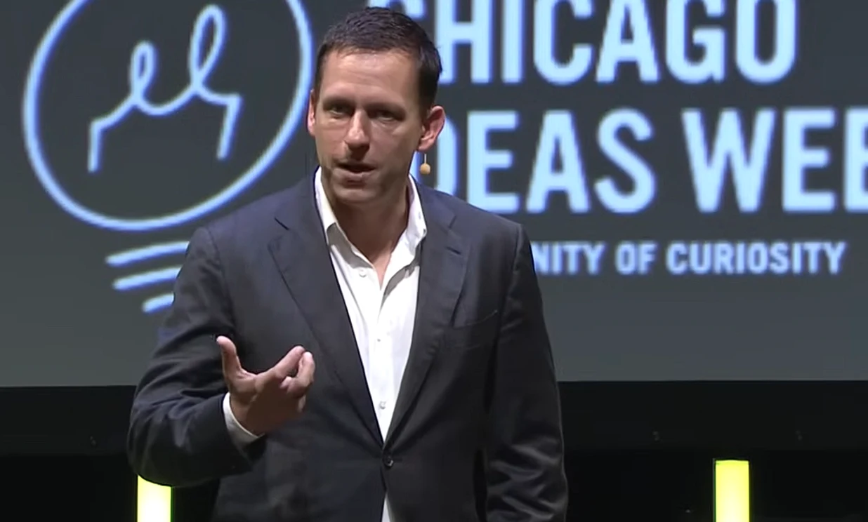Peter Thiel, cofondator al companiilor PayPal și Palantir. FOTO captură YouTube Chicago Ideas