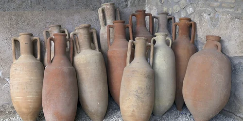 Ancient Roman amphoras in Pompeii jpg