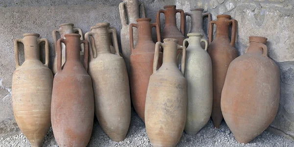 Ancient Roman amphoras in Pompeii jpg