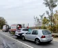 Traficul este întrerupt temporar din cauza accidentului FOTO: Imagini amator