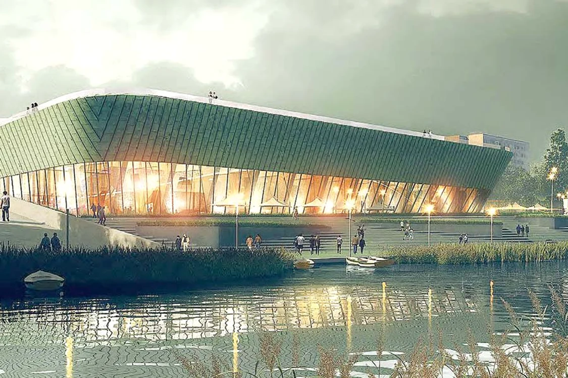 
    Patinoarul va avea  formă de scoică şi va adăposti 6.000 de spectatori  