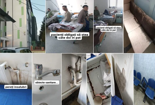 Imagini revoltătoare cu condițiile oferite de Spitalul Municipal Drăgășani din Vâlcea Foto colaj jpg