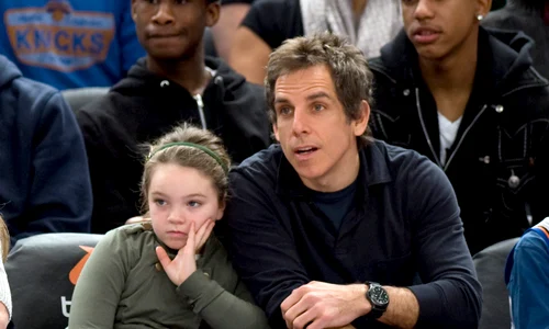 Ben Stiller and his family attend the NY Knicks game at Madison Square Garden, NYC jpeg