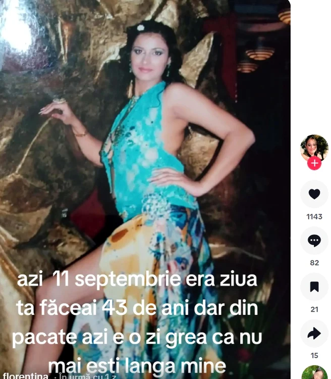 Mesajul publicat de sora Fănicăi Salam. 