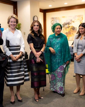 Regina Rania, la New York cu Jill Biden și Regina Mathilde