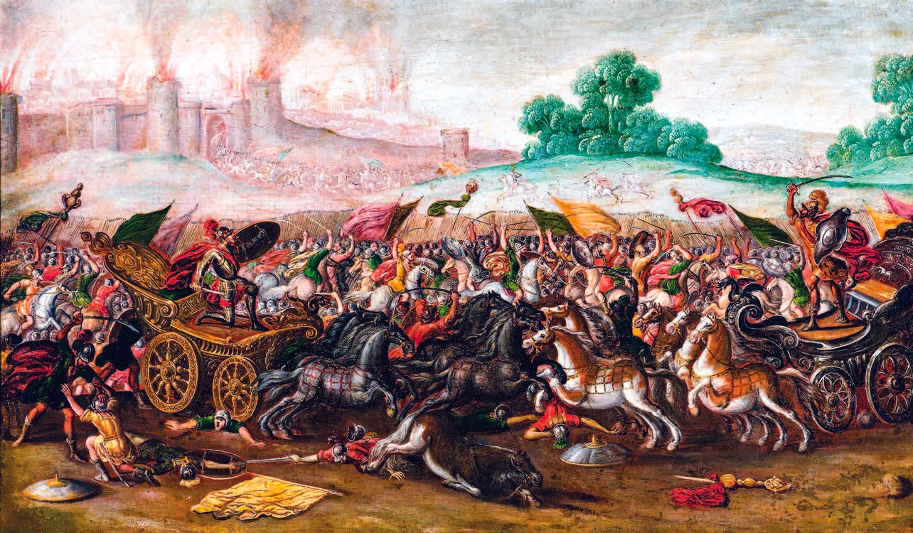 Capturarea și distrugerea Ierusalimului de către Nabucodonosor – pictură spaniolă realizată de Juan de la Corte (1580 - 1663)