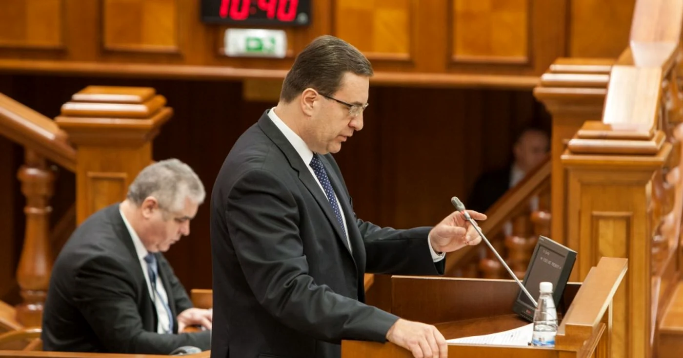Marian Lupu susţine un discurs în faţa deputaţilor FOTO Adevărul Moldova/Alexandru Tarlev