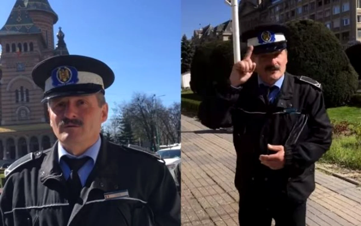 Luat tare de biciclist, agentul local a aplicat doar un „avertisment verbal” FOTO Youtube