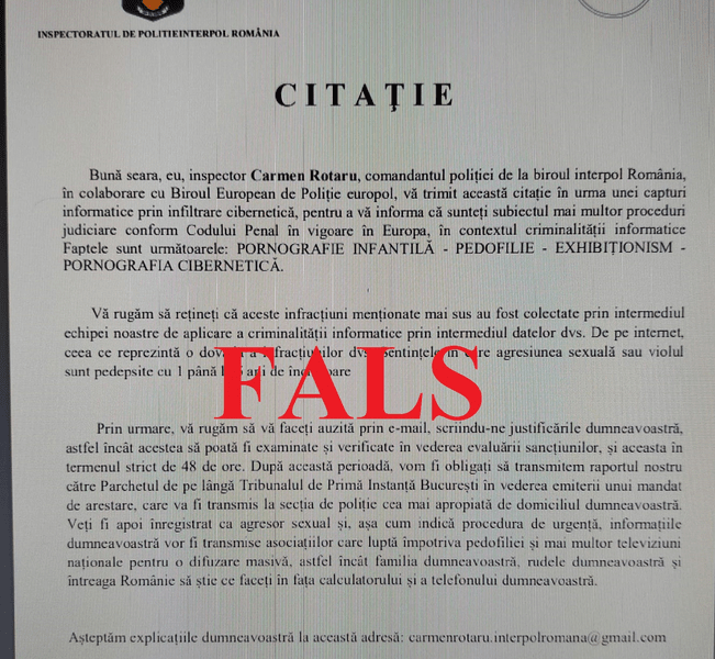 Identitatea Poliției, folosită în mesaje false de tip SCAM. Avertismentul polițiștilor