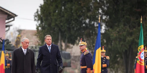 Iohannis, alături de președinte Republicii Portugalia FOTO: Presidency