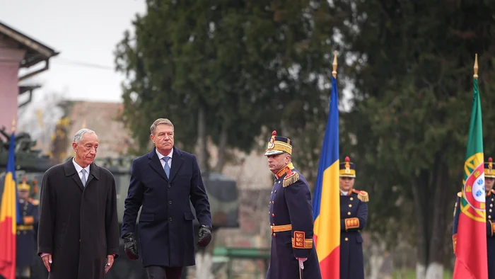Iohannis, alături de președinte Republicii Portugalia FOTO: Presidency