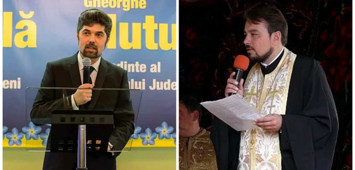 Preoţii Liviu Mihăilă şi Sorin Doroftiese, care au candidat la alegerile din 5 iunie 2016, s-au reîntors la hainele preoţeşti. FOTO Facebook/www.suceavanews.ro