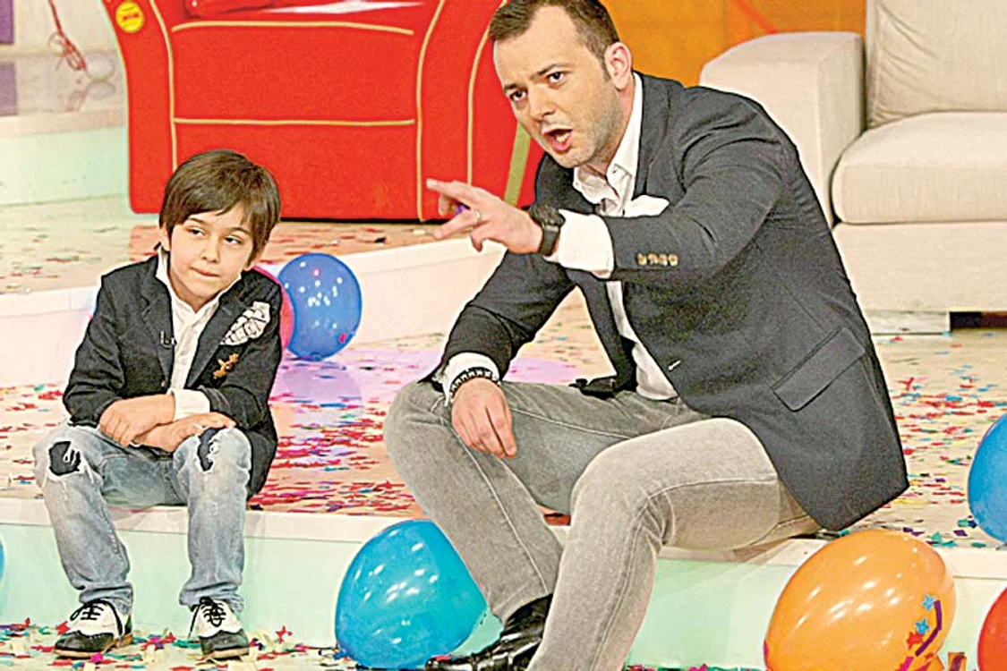 Vica Blochina și fiul ei,  Edan, au fost prezenţi  marţi seara în studioul  emisiunii “Răi da’ buni” (Fotografii: Dorin Constanda)