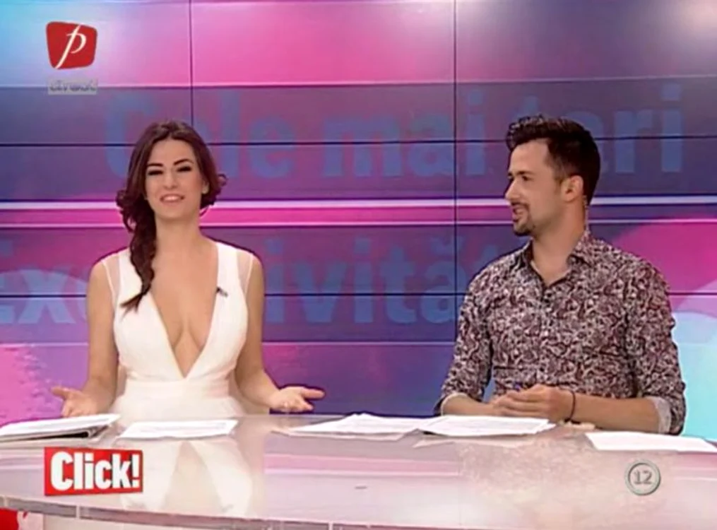 
    Diana Bart şi Alexandru Constantin, prezentatorii emisiunii Click!  