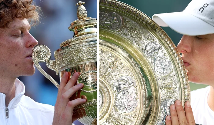 Jannik Sinner și Iga Świątek, campioni la Wimbledon (FOTO: EPA)