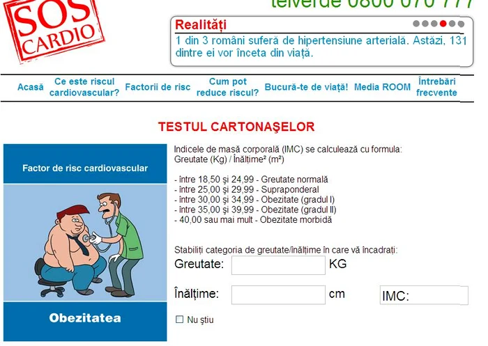 Indicele de masă corporală constituie un factor de risc cardiovascular