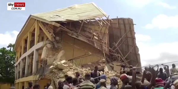 Școală prăbușită parțial în Nigeria  Foto Captură video YouTube jpg